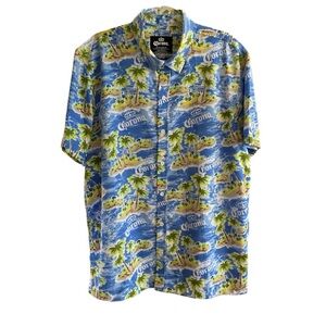 Corona Hawaiian Button Down Shirt Size XL